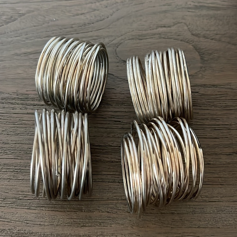 Lenox Napkin Rings Set of 4 Tin Can Al New in Box